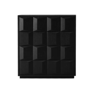 HE3715-01 Modern American Style Geometric Wooden Storage Cabinet HE3715