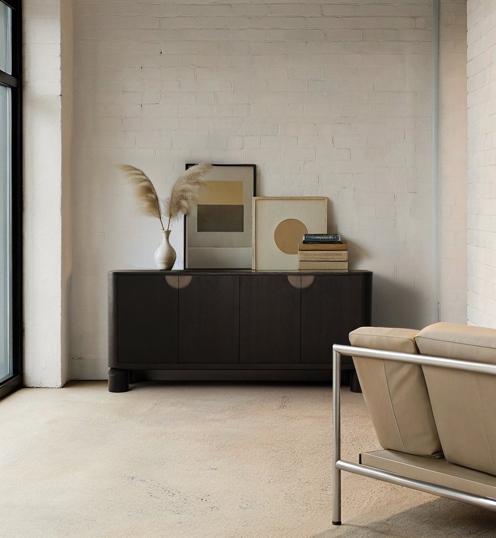 Modern Simple Storage Cabinet in New Chinese style HE3718