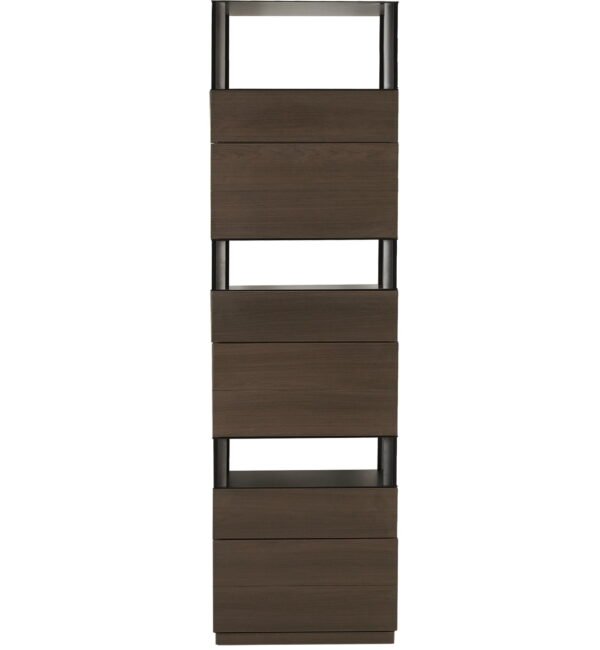 HE372-01 Customizable Brown Walnut Veneer Wood Cabinet HE3712