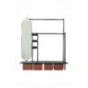 Metal Hat Coat Rack Storage Wardrobe With Dressing Mirrors HE5648
