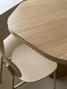 Hexagon Top Ash Veneer Wood Dining Table A966
