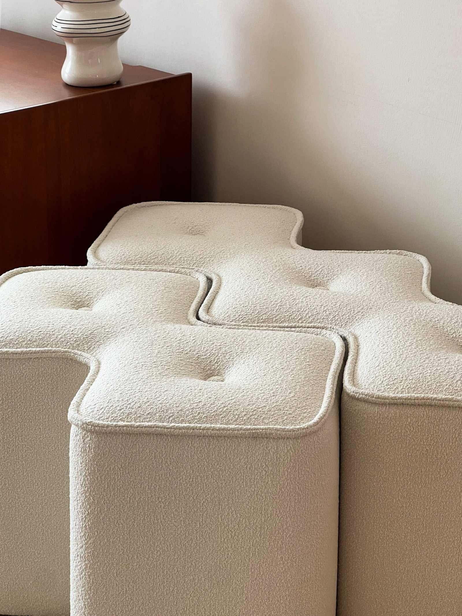 Entrance Furry Foot Rest Stool JHB164A