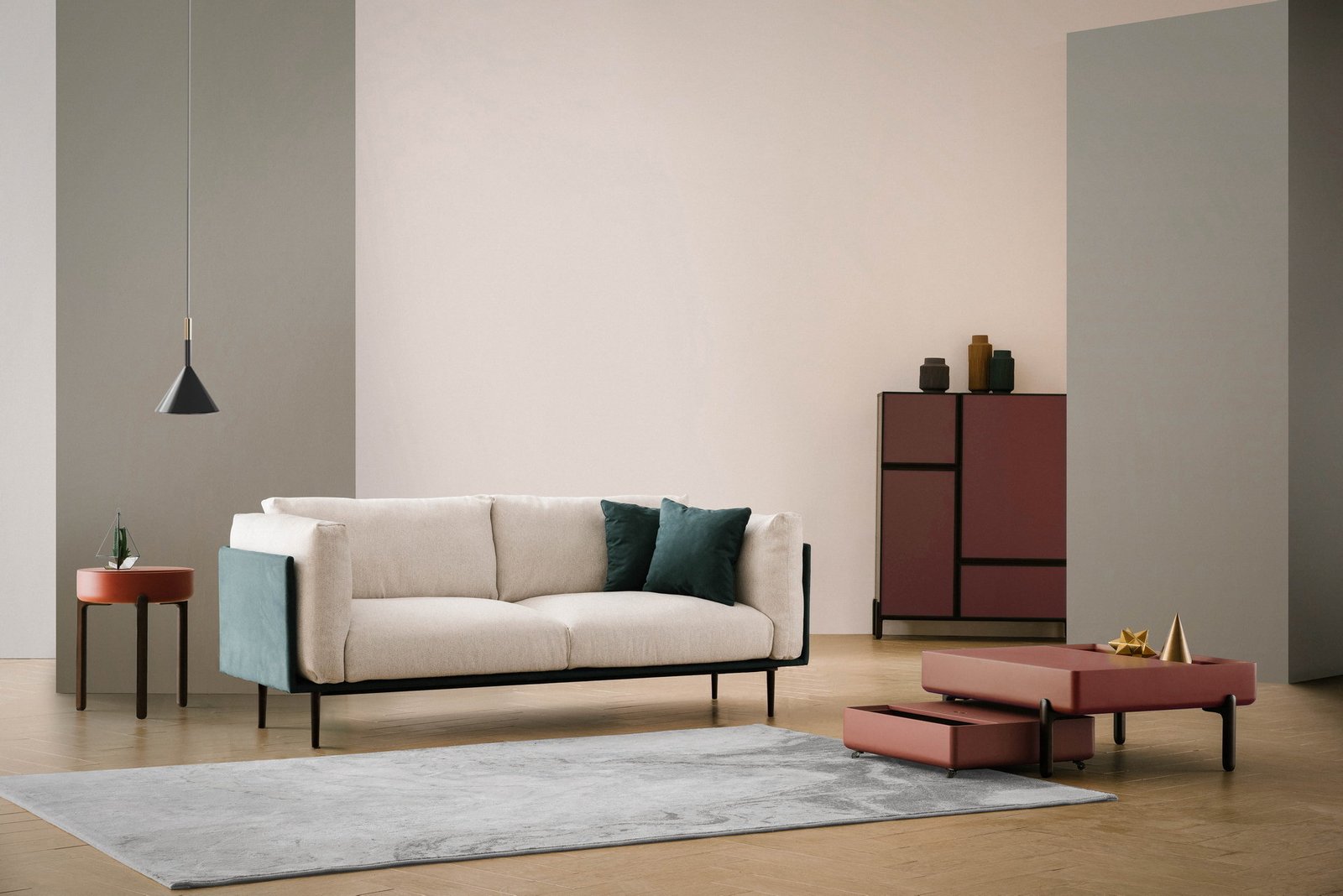 Modern Nordic Fabric Sofa JHB111