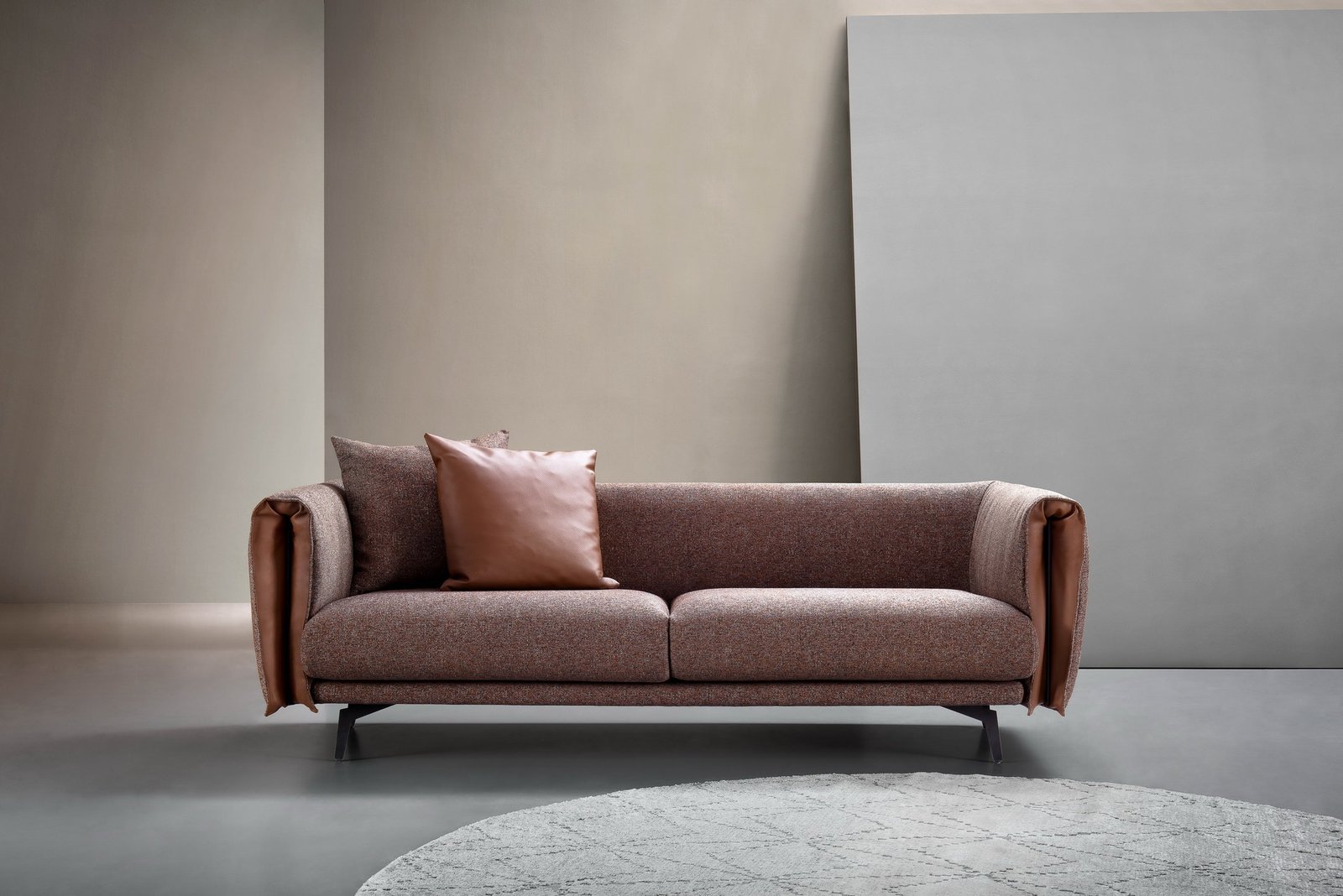 Folding Narrow Armrest Compact Sofa JHB129