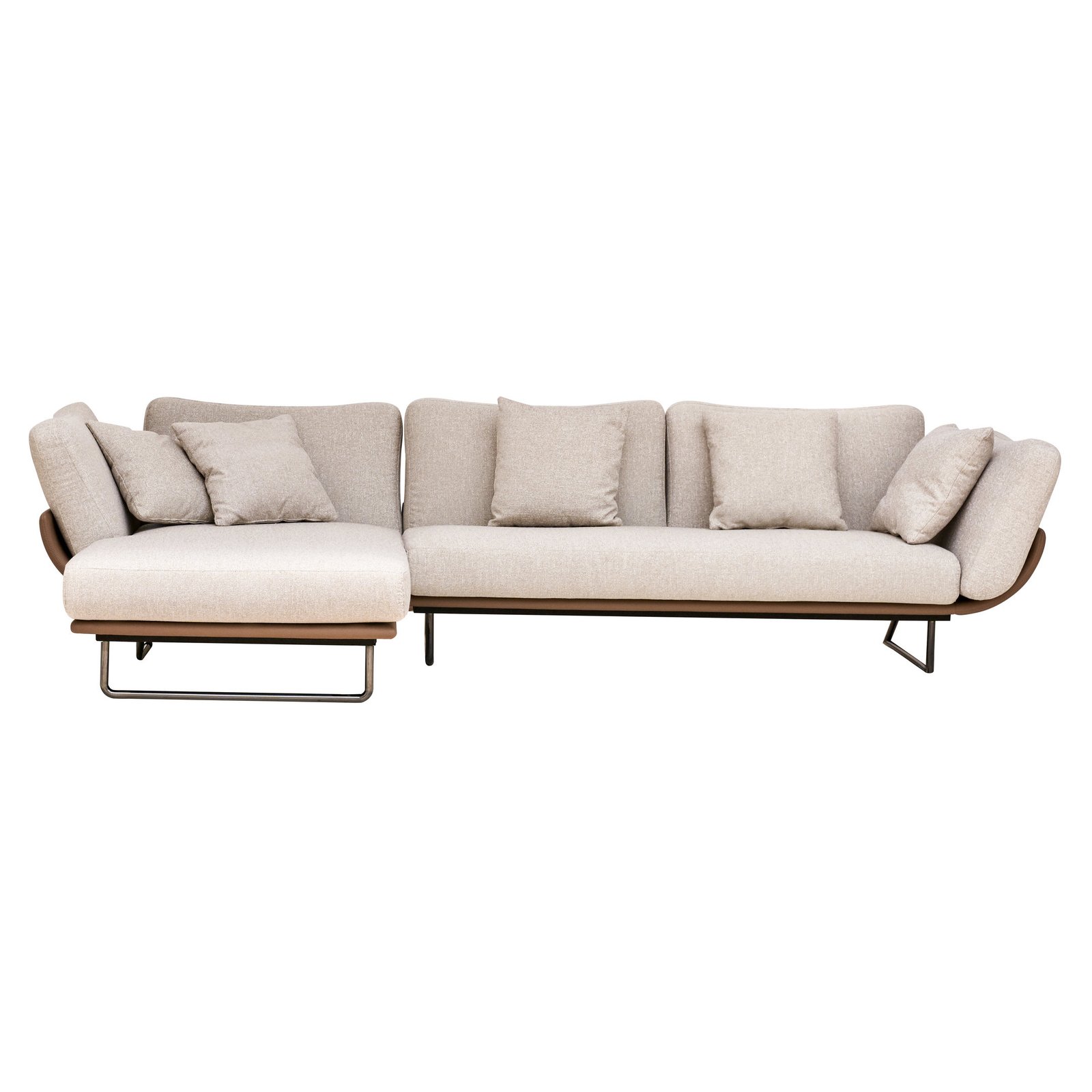 Nordic Style L Shaped Sectional Reclining Fabric Sofa JHB132