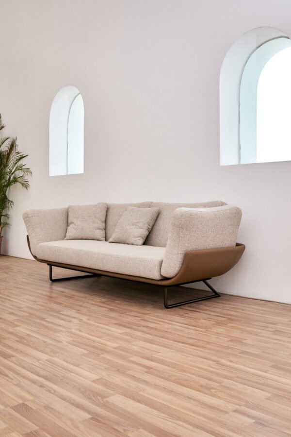 JHB132 (18) Nordic Style L Shaped Sectional Reclining Fabric Sofa JHB132