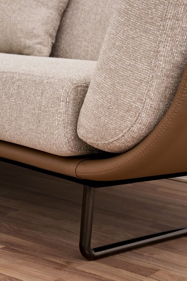 JHB132 (21) Nordic Style L Shaped Sectional Reclining Fabric Sofa JHB132