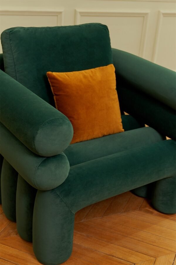 JHB146 (4) Luxury French Velvet Tubing Arm Chair JHB146