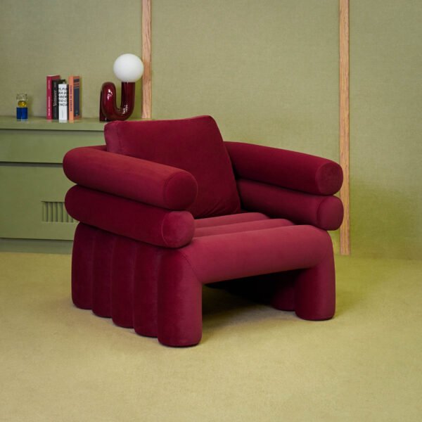 JHB146 Luxury French Velvet Tubing Arm Chair JHB146