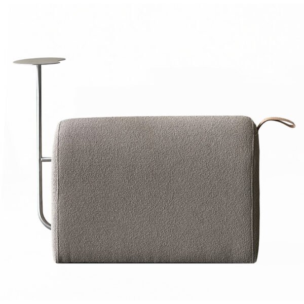 JHB204-Solid Wood Frame-TeddyVelvet-Grey Color Ins Design Teddy Boucle Fabric Pony Stool JHB204