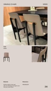 Backrest Wood Leather Fabric Dining Chair B938A