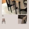 Backrest Wood Leather Fabric Dining Chair B938A