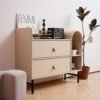 Ins Style Cream-Colored Wood Sideboard Cabinet HE3706