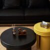 French Style Solid Mdf Veneer Round Wood Coffee Table Set C298
