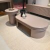 French Style Solid Mdf Veneer Round Wood Coffee Table C295
