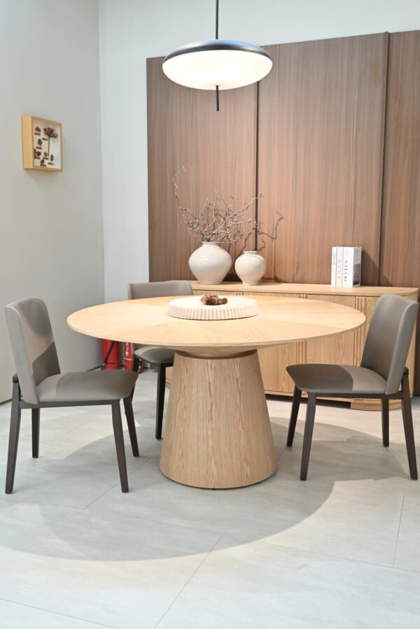 TZ5_0744 Wooden Veneer Classic Round Dining Tables A934C