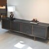 Black Oak Wooden Media Console TV Cabinet HE1276