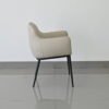 Nordic Artificial Leather Grey Dinning Armchair B954