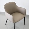 Nordic Artificial Leather Grey Dinning Armchair B954