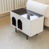 Wooden Storage Function Bedside Table C283