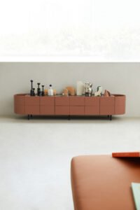 French Style Elegant Curved TV Cabinet HE1273