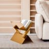 Golden Stainless Steel Newspaper Shelves HE5651