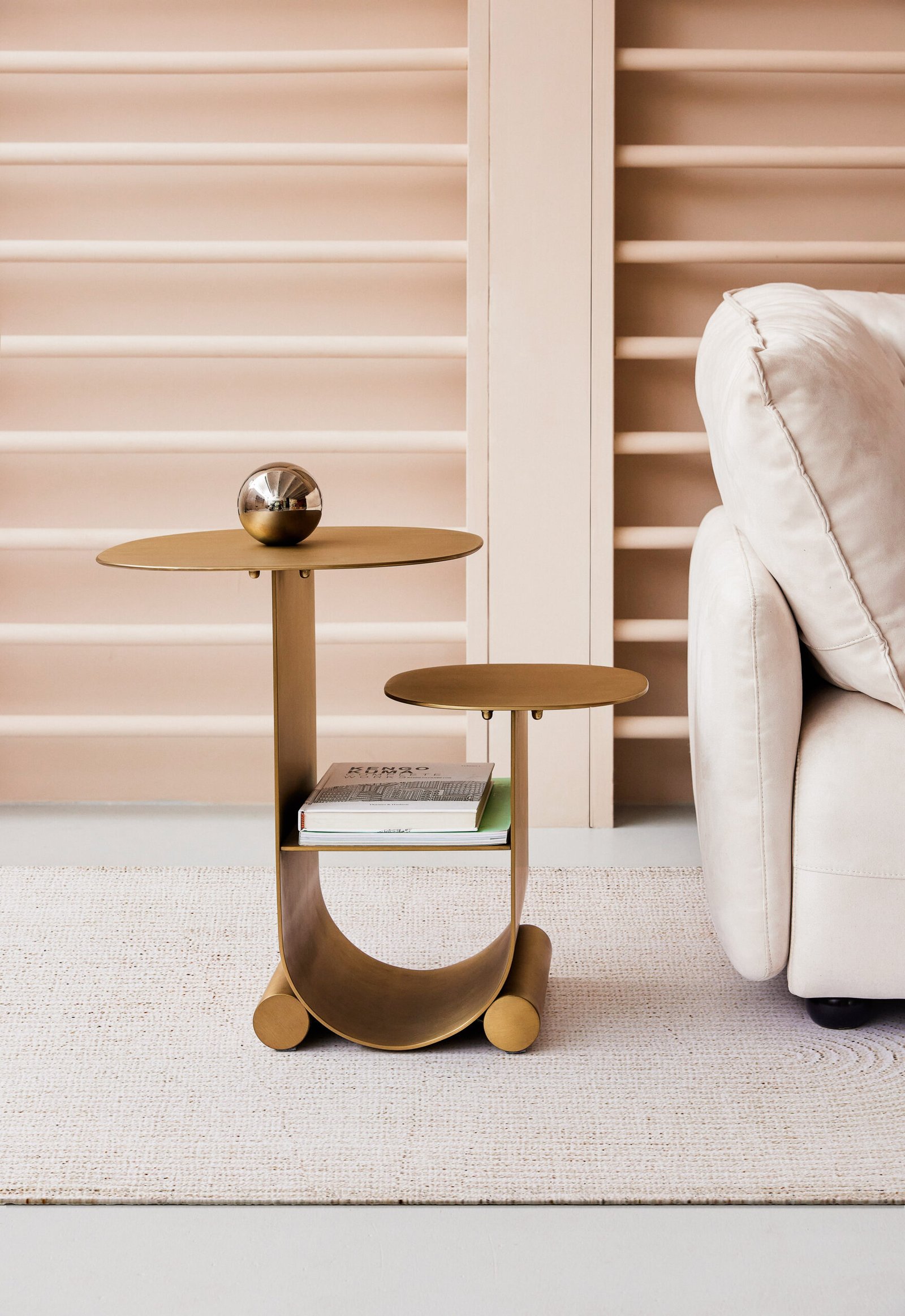 Gold Color Stainless Steel Side Table C275
