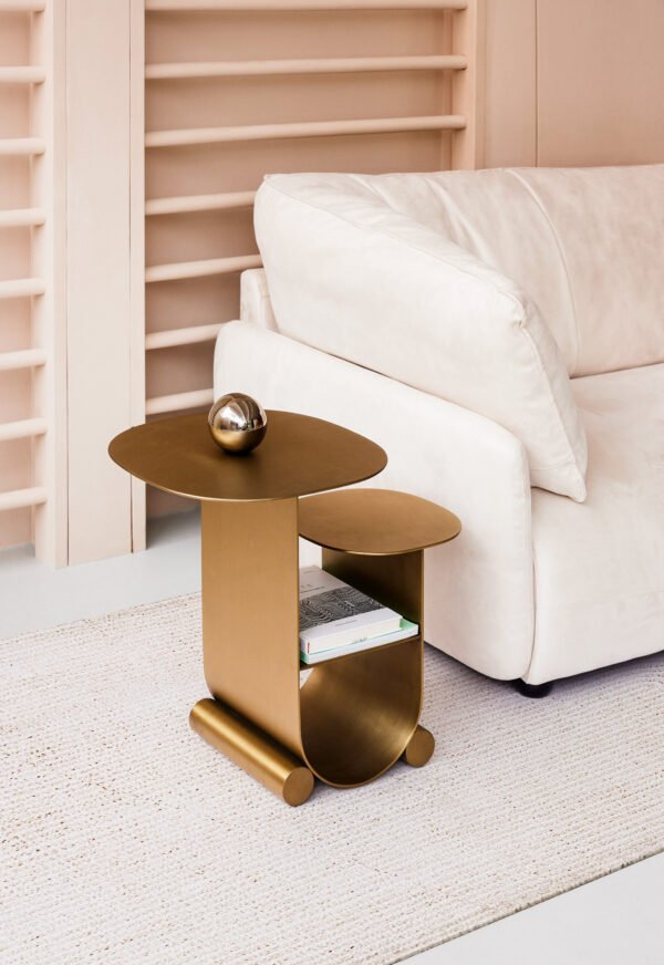 WHLX38380 Gold Color Stainless Steel Side Table C275