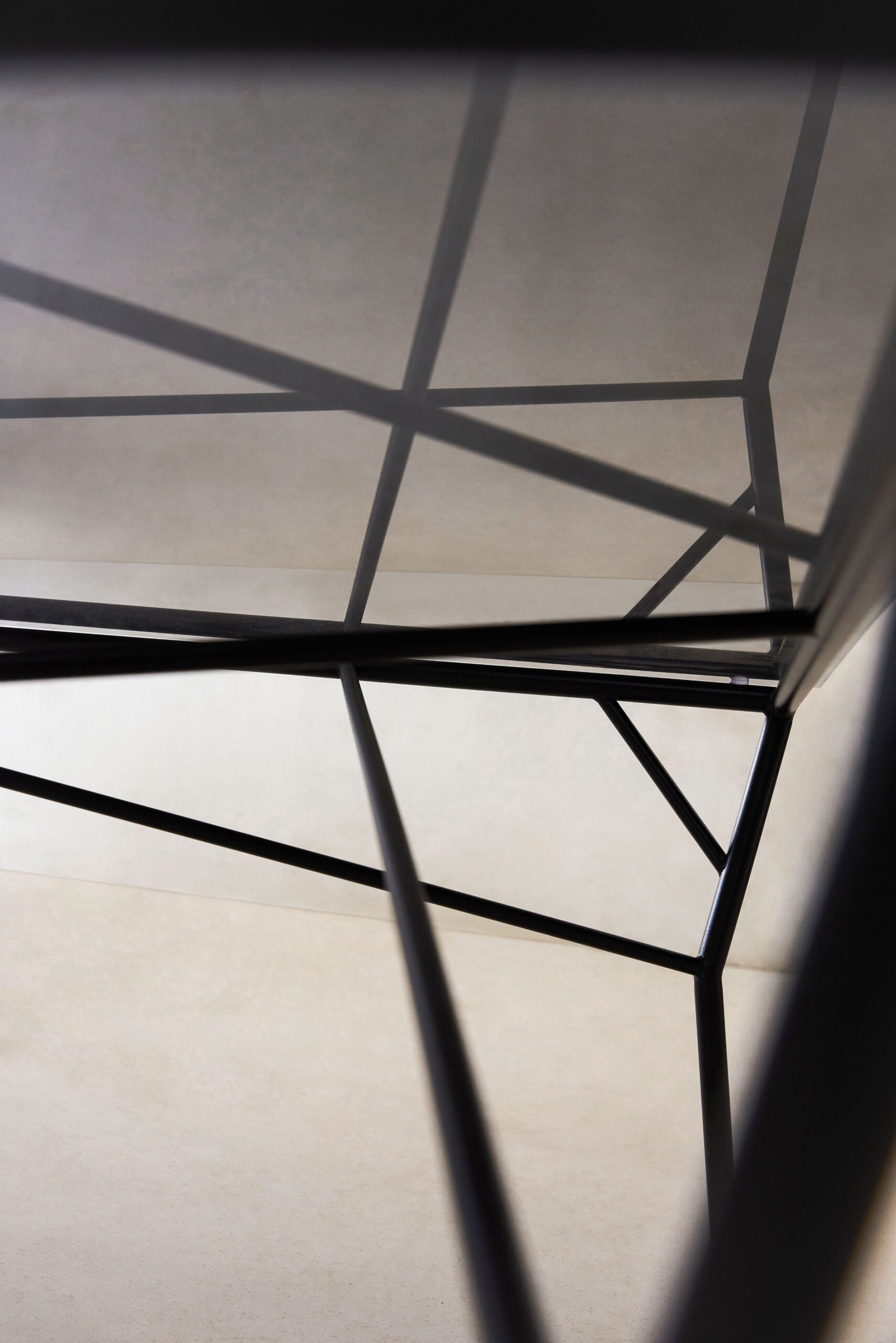 Square Metal Frame Glass Coffee Table C289