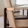 Metal Backrest Wood Leather Fabric Dining Chair B938
