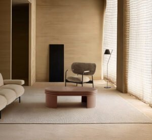 French Style Solid Mdf Veneer Round Wood Coffee Table C295