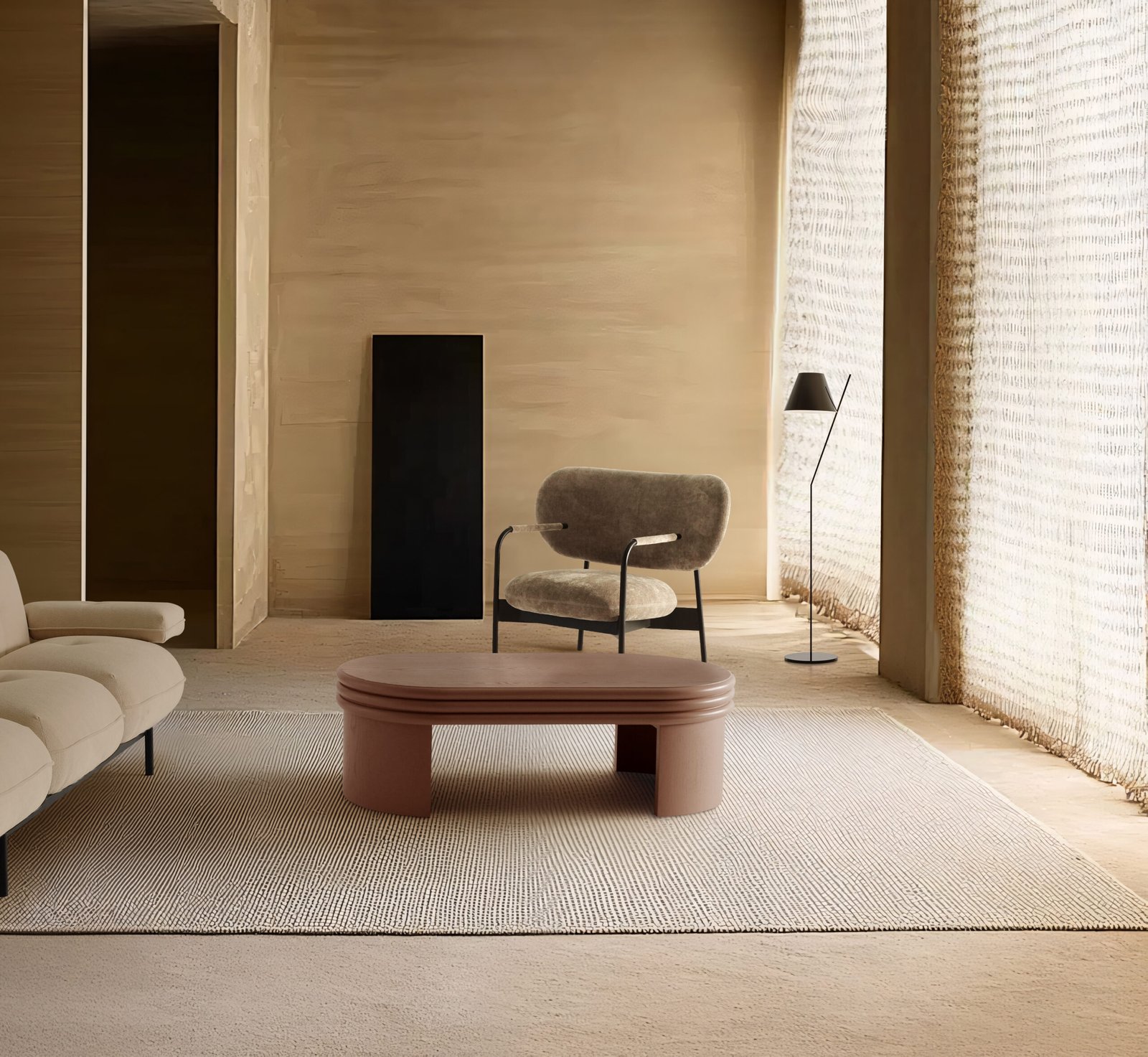 French Style Solid Mdf Veneer Round Wood Coffee Table C295