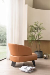 Leather Fabric Arm Leisure Chair ST-102