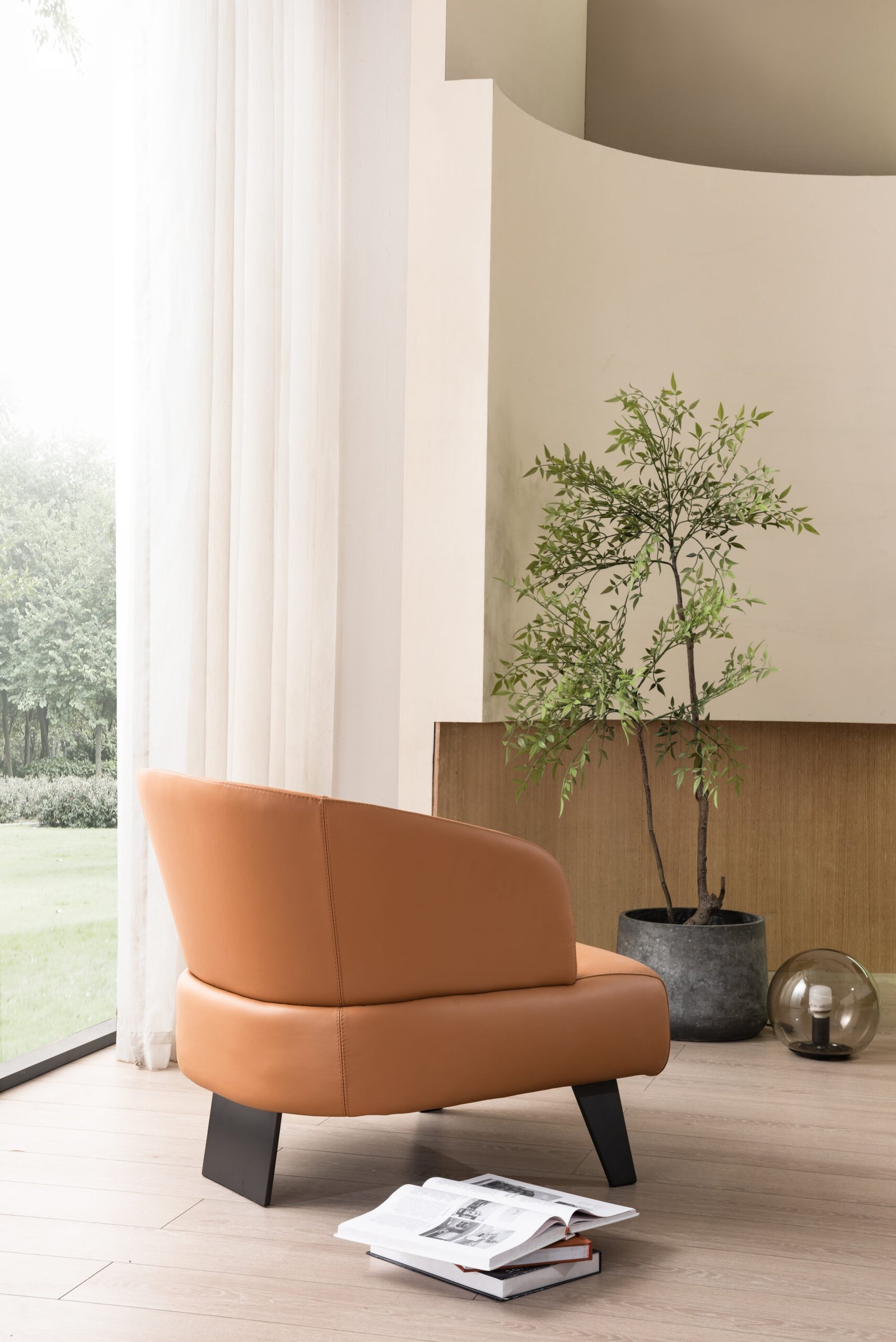 Leather Fabric Arm Leisure Chair ST-102
