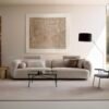Plush White Boucle Nordic 3-Seater Sofa