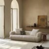 Modern Curved Teddy Fabric Sofa JHB210