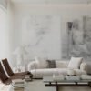 Modern Curved Teddy Fabric Sofa JHB210