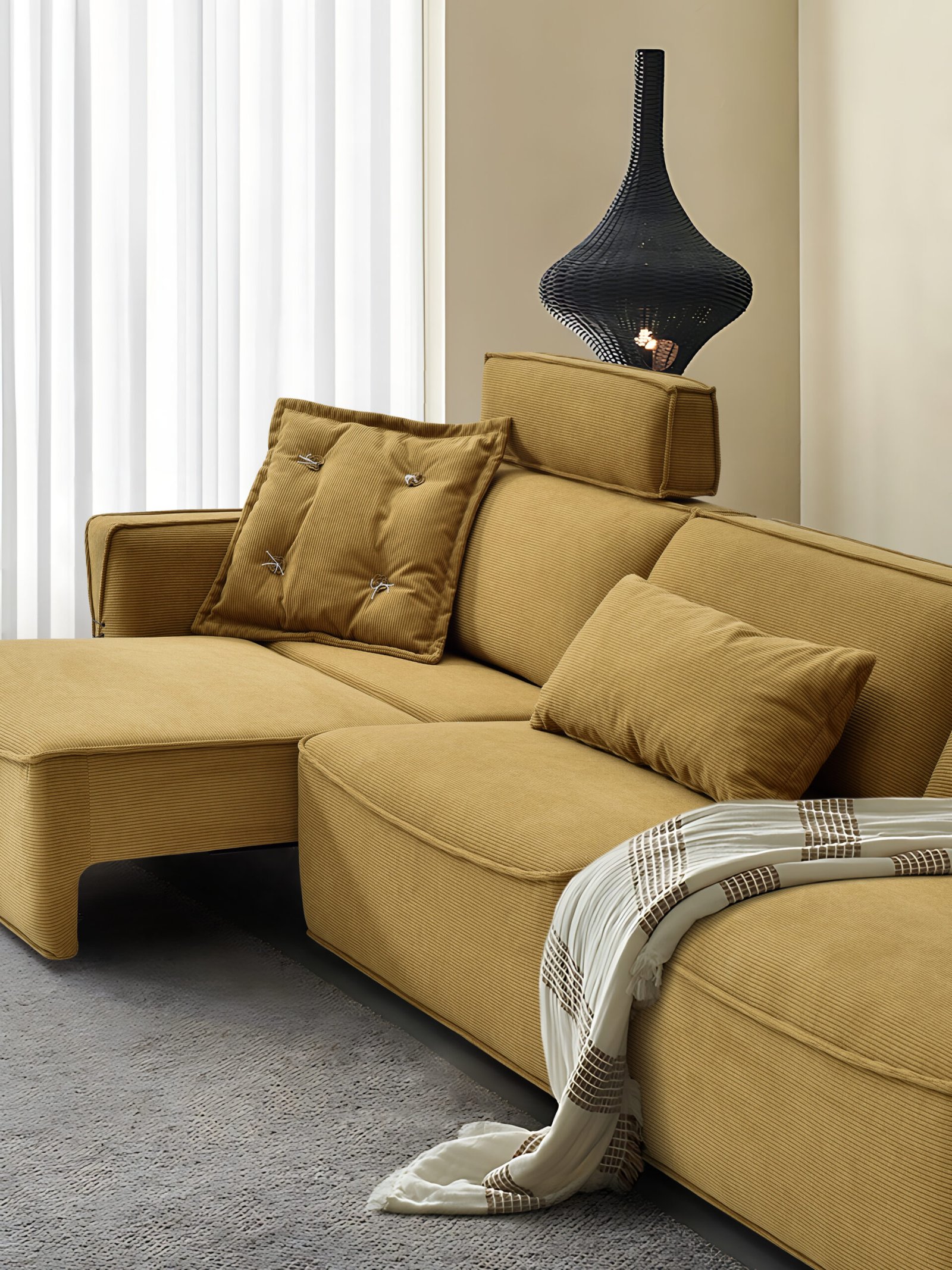 Lying Flat Sectional Sleep Reclining Electric Sofa Bed JHB195