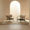 Simple Minimalist Velvet Comfort Fabric Leisure Chair JHB206