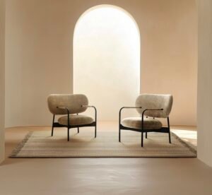 Simple Minimalist Velvet Comfort Fabric Leisure Chair JHB206