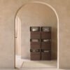 Customizable Brown Walnut Veneer Wood Cabinet HE3712