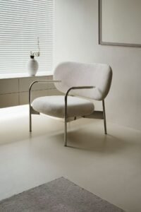 Simple Minimalist Velvet Comfort Fabric Leisure Chair JHB206