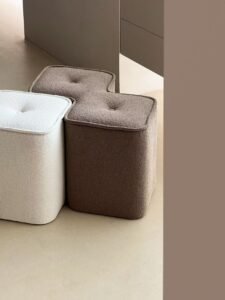 Entrance Furry Foot Rest Stool JHB164A