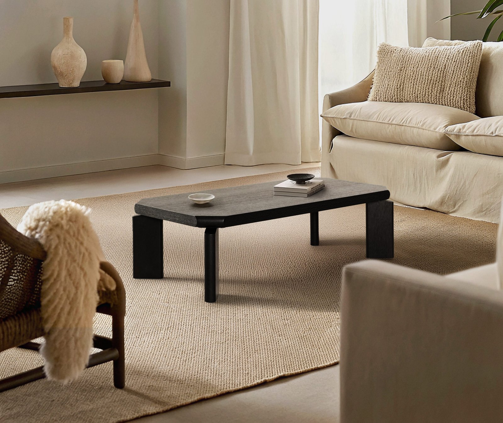 Nordic Rectangle Black Coffee Tables C305