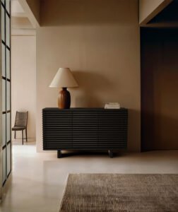 Wooden Storage Cabinet with Fluted Design HE3708
