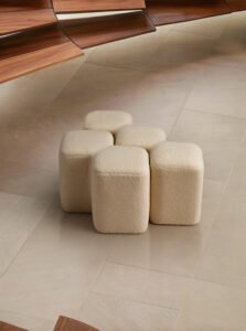 Entrance Furry Foot Rest Stool JHB164