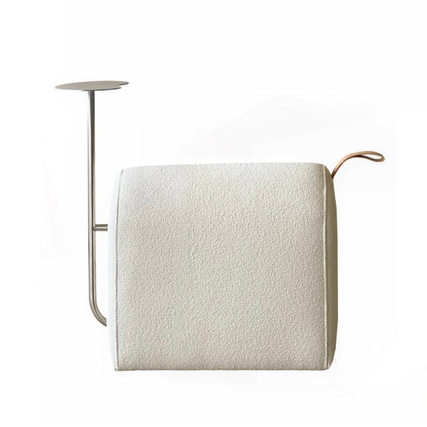 白色单 Ins Design Teddy Boucle Fabric Pony Stool JHB204
