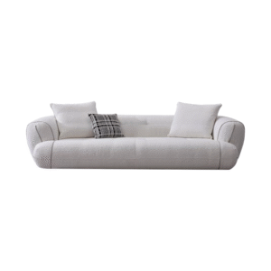 Modern Curved Teddy Fabric Sofa JHB210