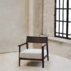 Fabric Solid Wooden Frame Single Lounge Chair B906(A)