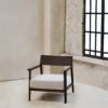 Fabric Solid Wooden Frame Single Lounge Chair B906(A)